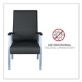  | Alera ALEML2419 metaLounge Series 24.6 in. x 26.96 in. x 42.91 in. High-Back Guest Chair - Black Seat/Back, Silver Base image number 8
