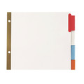 Office Jansan | Avery 11121 Big Tab 11 in. x 8.5 in. 5-Tab Double-Sided Gold Edge Reinforcing Insertable Dividers - Assorted Tabs/White (1-Set) image number 2