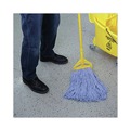 Mops | Boardwalk BWK2024B #24 Cotton/Synthetic Fiber Cut-End Standard Mop Head - Blue (12/Carton) image number 7