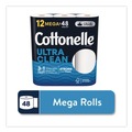 Toilet Paper | Cottonelle 55489 Ultra CleanCare 1-Ply Septic Safe Mega Rolls Strong Tissue Toilet Paper - White (48/Carton) image number 5