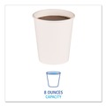  | Boardwalk BWKWHT8HCUP 8 oz. Paper Hot Cups - White (20 Cups/Sleeve, 50 Sleeves/Carton) image number 2