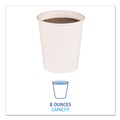  | Boardwalk BWKWHT8HCUP 8 oz. Paper Hot Cups - White (20 Cups/Sleeve, 50 Sleeves/Carton) image number 2