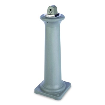 Rubbermaid Commercial GroundsKeeper Tuscan 13 in. x 13 in. x 38.38 in. Receptacle - Sandstone