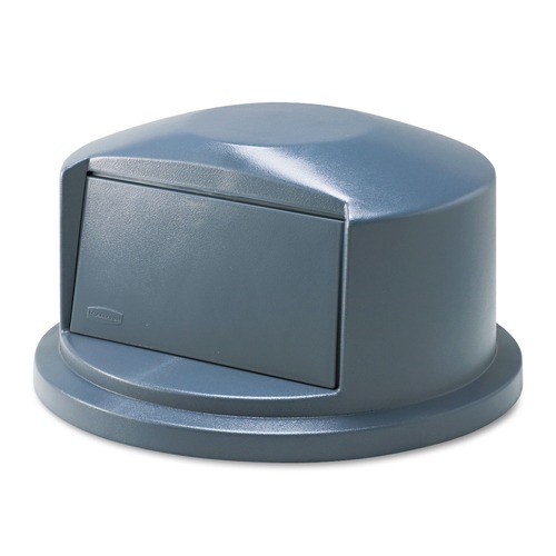 Trash & Waste Bins | Rubbermaid Commercial FG263788GRAY 22.75 in. x 12.25 in. BRUTE Dome Top Swing Door Lid for 32 gal. Waste Containers - Gray image number 0