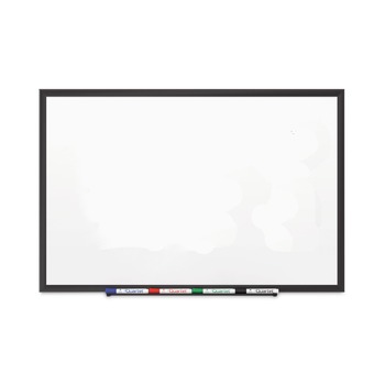 Quartet 60 in. x 36 in. Classic Series Porcelain Magnetic Dry Erase Board - White Surface, Black Aluminum Frame