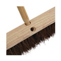 Brooms | Boardwalk BWK137 Heavy-Duty Threaded End Lacquered Hardwood 1.13 in. Diameter x 60 in. Broom Handle - Natural image number 1