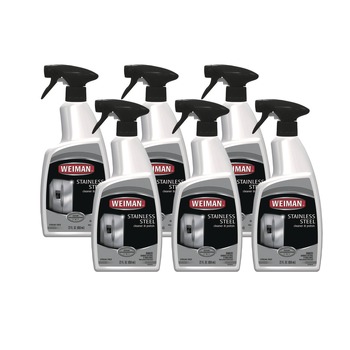 WEIMAN 22 oz. Spray Bottle Stainless Steel Cleaner and Polish - Floral Scent (6/Carton)