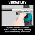 Combo Kits | Makita XT288G 18V LXT Brushless Lithium-Ion 1/2 in. Cordless Hammer Driver Drill and 4 Speed Impact Driver with 2 Batteries (6 Ah) image number 30