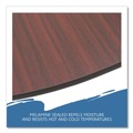  | Iceberg 55264 OfficeWorks 60 in. x 29 in. Round Mahogany Top Wood Folding Table with Gray Base image number 5