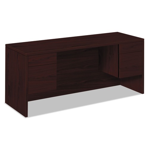  | HON H10565.NN 60 in. x 24 in. x 29.5 in. 10500 Series Kneespace Credenza With 3/4-Height Pedestals - Mahogany image number 0