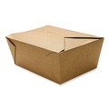 Food Trays, Containers, and Lids | GEN KS10123 Reclosable 110 oz. Paper Take-Out Box - Kraft (160/Carton) image number 1