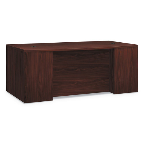  | HON HLM7242BF.N Foundation 72 in. x 42 in. x 29 in. Breakfront Bow Front Desk Shell - Mahogany image number 0