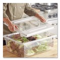 Cleaning Carts | Rubbermaid Commercial FG330200CLR 26 in. x 18 in. Food/Tote Box Lids - Clear image number 3