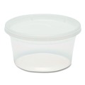 Food Service | GEN TD40012E 12 oz. Plastic Deli Containers with Lid - Clear (240/Carton) image number 2
