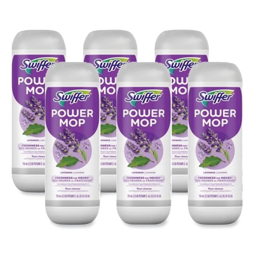 Cleaning & Janitorial Supplies | Swiffer 80374081 PowerMop 25.3 oz. Bottle Cleaning Solution Refill - Lavender Scent (6/Carton) image number 0