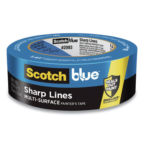 3M 2098-36D 1.41 in. x 45 yds, 3 in. Core, Ultra Sharp Lines Multi-Surface Painter's Tape - Blue (1-Roll) image number 0