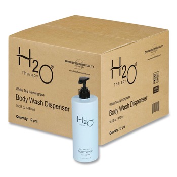 Diversified Hospitality Solutions H2O Therapy 16.23 oz Body Wash - White Tea and Lemongrass (12/Carton)