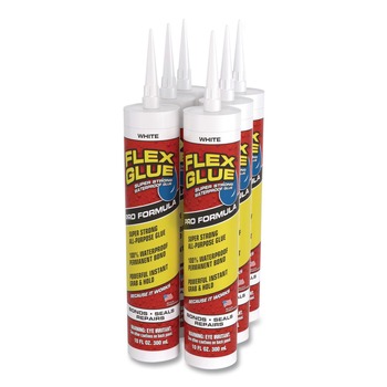 Flex Seal Products 10 oz Flex Glue Super Strong Waterproof Glue - Dries White (6/Carton)