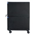 Office Filing Cabinets & Shelves | Storex 61314U01C 14.75 in. x 18.25 in. x 26 in. Two Drawer Mobile Filing Cabinet - Black/Blue image number 2