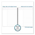 Office Jansan | Cambridge 06064 (80) 11 in. x 8.5 in. Sheets Action Planner Project-Management Format Wirebound Guided Business Notebook - Dark Gray Linen Cover image number 2
