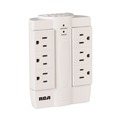 Office Jansan | RCA PSWTS6FV 1200 J 6 AC Outlets Swivel Surge Protector - White image number 3