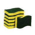 Bulk Savings Pricing 2 | Scotch-Brite 426 4.5 in. x 2.7 in. 0.6 in. Thick Heavy-Duty Scrub Sponge - Yellow/Green (6/Pack) image number 1