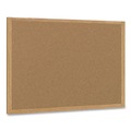  | MasterVision SB1420001233 72 in. x 48 in. Oak Wood Frame Earth Cork Board - Tan Surface image number 1