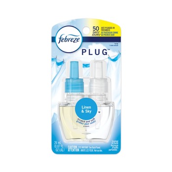 ODOR CONTROL | Febreze 74901EA 0.87 oz. PLUG Air Freshener Refills - Linen and Sky