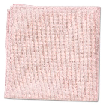 Rubbermaid Commercial 16 in. x 16 in. Microfiber Cleaning Cloths - Pink (24/Pack)