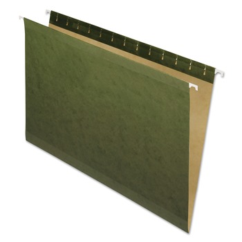 Pendaflex Straight Tabs Legal Size Reinforced Hanging File Folders - Standard Green (25/Box)