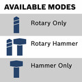Rotary Hammers | Bosch GBH18V-26DK24 18V EC Brushless Lithium-Ion 1 in. Cordless SDS-Plus Bulldog Rotary Hammer Kit with 2 Batteries (8 Ah) image number 4
