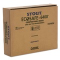 Office Jansan | Stout by Envision E4248E85 EcoSafe-6400 42 in. x 48 in. 0.85 mil. 48 Gallon Compostable Bags - Green (40/Box) image number 1