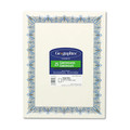 Office Jansan | Geographics 39087 8.5 x 11 Award Certificates with Gold Seals - Unique Blue/White Border (25/Pack) image number 1
