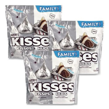 Green Rabbit 12922 KISSES and HUGS 15.6 oz. Bag Family Pack Assortment (3/Pack)