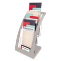 Deflecto 693645 6.75 in. x 6.94 in. x 13.31 in. 3-Tier Leaflet Size Literature Holder - Silver image number 3