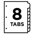 Office Jansan | Avery 14435 11 x 8.5 Big Tab Printable Label 8-Tab Dividers - White (20/Pack) image number 6