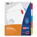Office Jansan | Avery 11220 Big Tab 11.13 in. x 9.25 in. 5-Tab Single-Sided Copper Edge Reinforcing Insertable Divider - Assorted Tabs/White (1-Set) image number 0