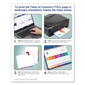 Office Jansan | Avery 11169 Ready Index 11 in. x 8.5 in. 10-Tab 1 to 10 Uncollated Customizable TOC Dividers - Multicolor Tabs/White (24/Box) image number 5