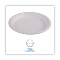 Cutlery | Boardwalk PL-09BW 9 in. Diameter Bagasse Dinnerware Plate - White (500/Carton) image number 6
