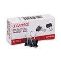 Universal UNV10199 Mini Binder Clips - Black/Silver (1 Dozen) image number 0