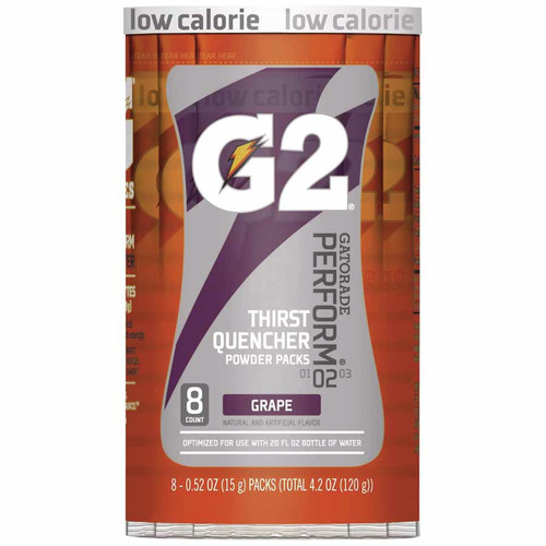 Beverages & Drink Mixes | Gatorade 13167 G Zero 0.52 oz. Stick Pouch Powder Drink - Grape (1 Carton) image number 0