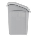 Trash & Waste Bins | Rubbermaid Commercial 2026721 Slim Jim 23-Gallon Polyethylene Under-Counter Container - Gray image number 1