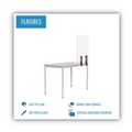Office Furniture Accessories | MasterVision GL3501393 Protector Series 55.1 in. x 0.16 in. x 35.4 in. Frameless Glass Desktop Divider - Clear/Aluminum (1/Carton) image number 2