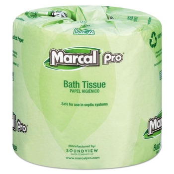 Marcal PRO 100% Recycled Septic Safe 2 Ply Bathroom Tissue - White (48/Carton)