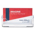 Bulk Savings Pricing 2 | Deflecto 70101 3.88 in. x 1.38 in. x 1.81 in. Plastic Horizontal Business Card Holder - Clear image number 4