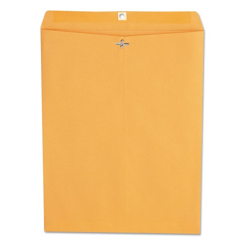 Office Jansan | Universal UNV35270 12 in. x 15.5 in. #110 Square Flap Clasp/Gummed Envelopes - Brown Kraft (100/Box) image number 0