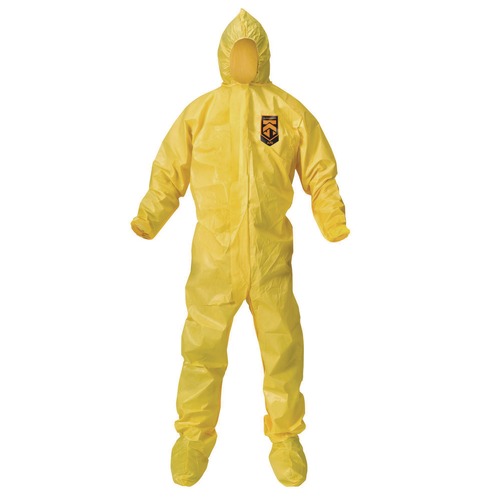 Safety Equipment | Ansell KCC 00682 A70 Chemical Spray Protection Coveralls - Medium/Yellow (12/Carton) image number 0