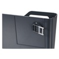  | Universal UNV08162 13.5 in. x 3 in. x 7 in. Recycled Plastic Cubicle Single File Pocket - Charcoal image number 1