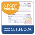Office Jansan | Adams TCH1185 7 x 2.75 Three-Part Carbonless Casebound (Hard Cover) Money/Rent Receipt Book, 200 Forms Total image number 2