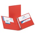 Office Jansan | Avery 79589 Heavy-Duty 1 in. Capacity 11 in. x 8.5 in. 3 Ring Non-View Binder with DuraHinge and One Touch EZD Rings - Red image number 2